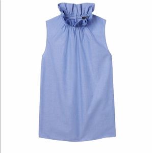 Banana Republic Chambray High Neck Top